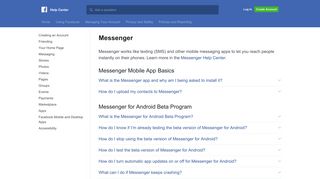 Messenger | Facebook Help Center | Facebook
