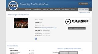 Messenger International (Accredited Organization Profile) - ECFA.org