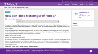 How can I be a Messenger of Peace? | World Scouting