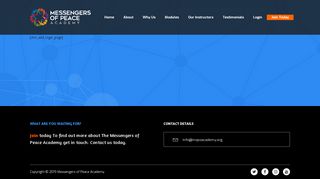 Login page – Messengers of Peace