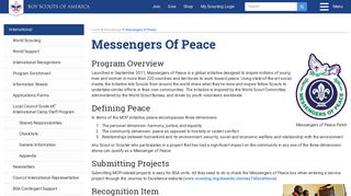 Messengers Of Peace - Boy Scouts of America