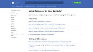 Using Messenger on Your Computer | Facebook Help Center | Facebook