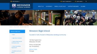 Messmer Catholic Schools: Messmer High School