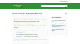 How do I access the products I just purchased? - Natural Health Sherpa