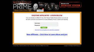 Metabolic Prime - Affiliate Center