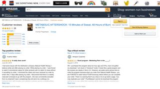 Amazon.com: Customer reviews: METABOLIC AFTERSHOCK: 15 ...