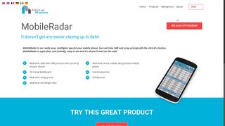 Mobile Radar | Current metal pricing software app for mobile phones