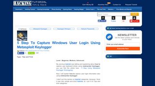 5 Step To Capture Windows User Login Using Metasploit Keylogger ...
