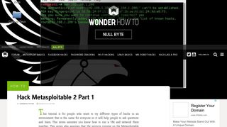 How to Hack Metasploitable 2 Part 1 « Null Byte :: WonderHowTo