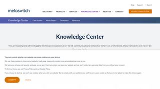 Knowledge Center - Metaswitch
