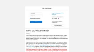 MetConnect: Log in to the site