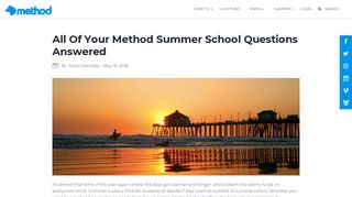 All Of Your Method Summer School Questions Answered