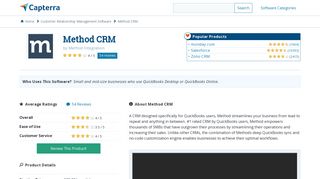 Method CRM Reviews and Pricing - 2019 - Capterra