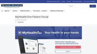 MyHealthONE Patient Portal | Methodist Healthcare