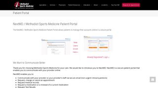 Patient Portal | Methodist Sports Medicine