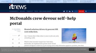 McDonalds crew devour self-help portal - Software - iTnews