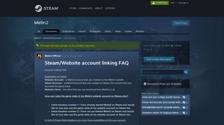 Steam/Website account linking FAQ :: Metin2 General Discussions