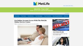 MetLife, Your Life :: Get Online Account Access with MetOnline