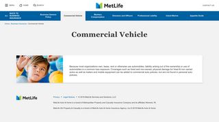 Commercial Vehicle | Business Insurance | MetLife GA