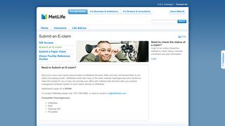 Submit an E-claim | Metlife