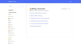 Billing / Accounts - Metorik | Docs