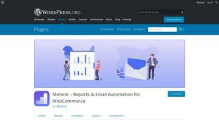Metorik – Reports & Email Automation for WooCommerce | WordPress ...