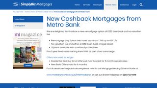 New Cashback Mortgages from Metro Bank - SimplyBiz Mortgages ...