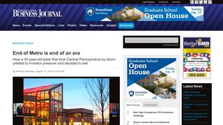 Metro Bank - Central Penn Business Journal