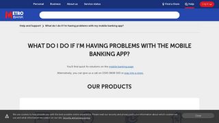 What do I do if I'm having problems with my mobile ... - Metro Bank