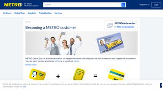 Become a customer | METRO