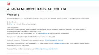 Atlanta Metropolitan State College: Login
