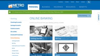 Online Banking - Metro Credit Union
