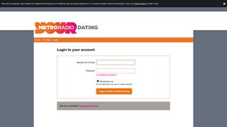 Login - Metro Radio Dating