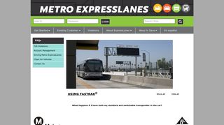 FasTrak transponders - Metro ExpressLanes