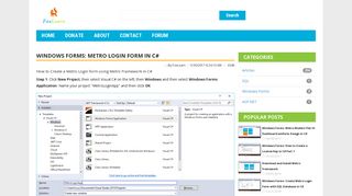 FoxLearn | Windows Forms: Metro Login Form in C#