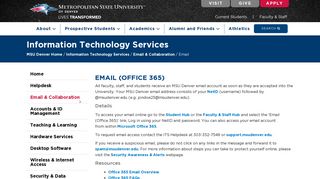 Email | Information Technology Services | MSU Denver