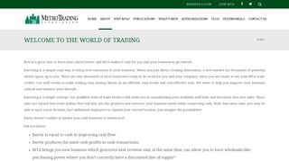 Welcome to the World of Trading | Metro Trading Association