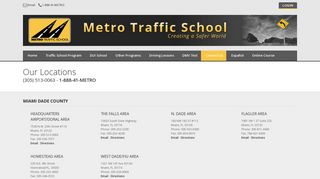 Contact Metro Traffic School for Florida Traffic School