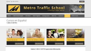 Cursos en Español - Metro Traffic School