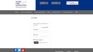 Login | Metro Care Connection
