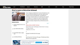 How to Log in to MetroCast Webmail | Chron.com