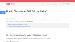 How to Check Metro PCS Call Log Online? - Spyzie