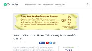 How to Check the Phone Call History for MetroPCS Online | Techwalla ...