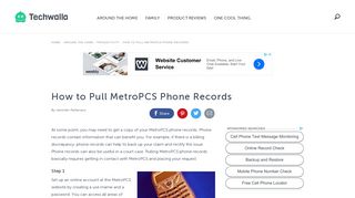 How to Pull MetroPCS Phone Records | Techwalla.com
