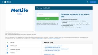 MetLife: Login, Bill Pay, Customer Service and Care Sign-In - Doxo