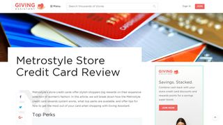 Metrostyle Store Credit Card Review – Giving Assistant