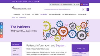 MetroWest Medical Center Patient Information & Services