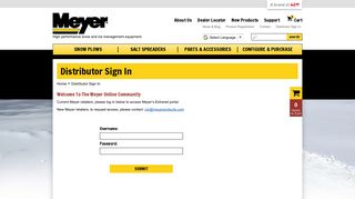 Distributor Sign In | Meyer