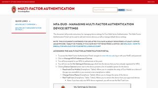 MFA-Duo - Managing Multi-factor Authentication Device Settings