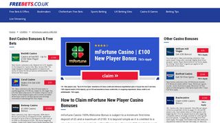 mFortune Casino | Claim £100 mFortune Casino Sign Up Bonus ...